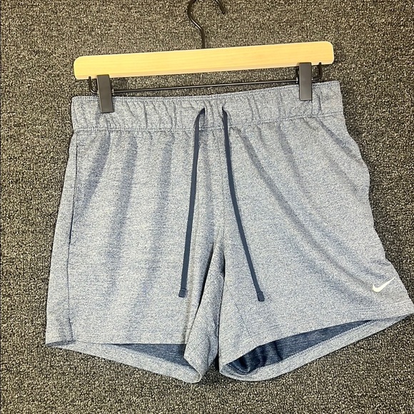 Nike Dri-Fit Blue Gray Athletic Shorts with Elastic Waistband, Womens S - Picture 1 of 8